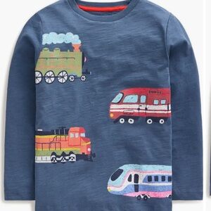 Mini Boden Kids' Transit Print Long Sleeve Cotton T-Shirt